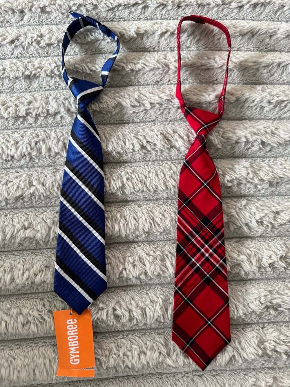 Gymboree Boys' Clip-On Necktie Set - Striped and Plaid